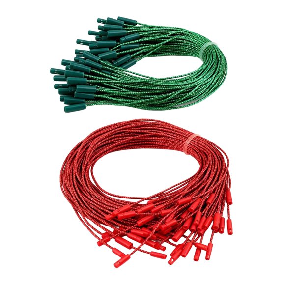 200 Pieces Ornament Strings Hanging Ropes Snap Fastener Polyester for Holiday Tree and Gift Tags