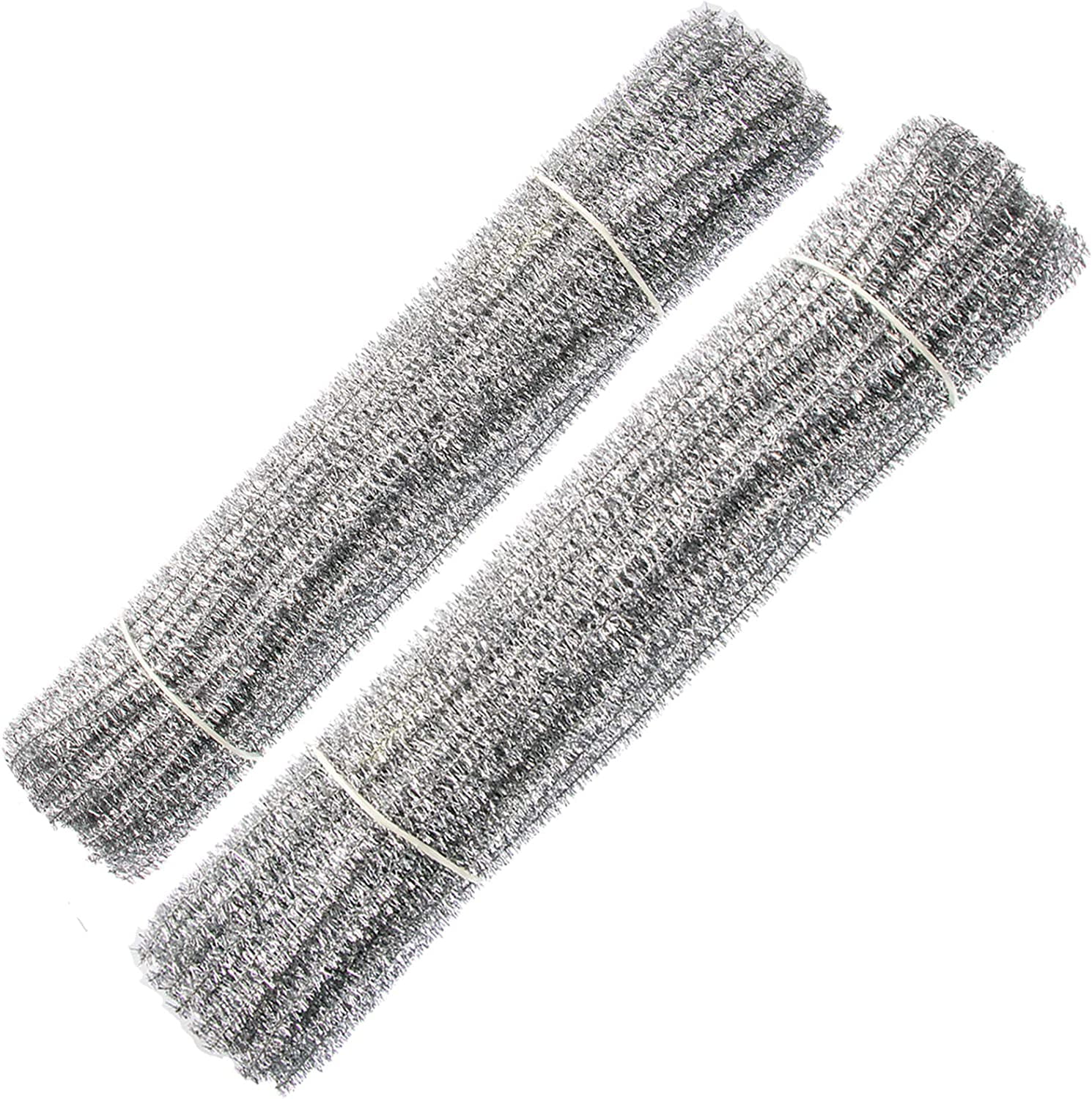 Waycreat 400 Pieces White Pipe Cleaners - 6mm X 12 Inch Chenille Stems For DIY Crafts, Decor, And Kids Projects
