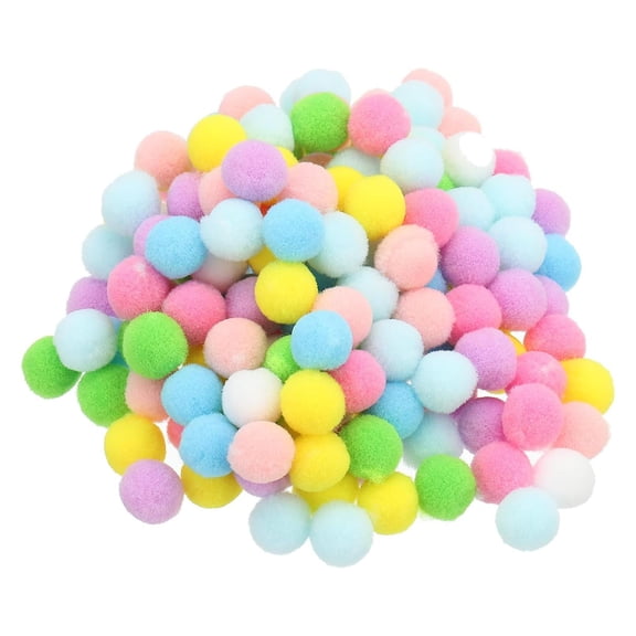 200 Pieces Pompoms Balls Hobby Supplies 1cm Small Size for Creative Arts and Craft Making for Kids