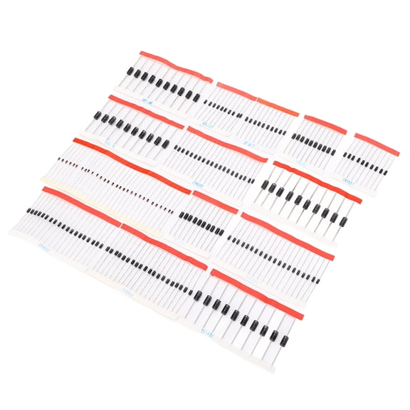 200 Pieces Rectifier Diode Assorted Kit, Low Noise High Stability Semiconductor Assortment, Ideal for Circuit Maintenance and Product Development, 5.91 inches / 15 cm Package