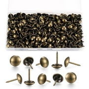 200 Pieces Upholstery Nails, Decorative Upholstery Nails, Upholstery Tacks, Antique Brass Furniture Nails- 11x17 Mm