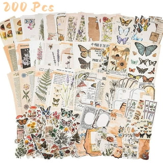 BUBABOX 260 Pcs Vintage Scrapbooking Stickers and Paper, DIY Washi Stickers,  Scrapbooking Stuff for Adults and Kids, Nature Antique Paper Stickers Retro  Decorative Decals for Art Journaling(Nature) 