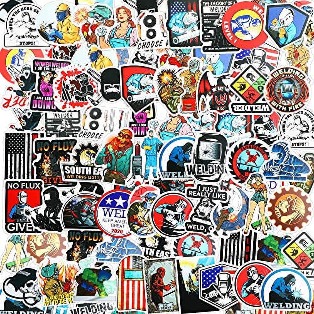 200 Pieces Welding Stickers Hard Hat Stickers Welder Stickers Decals ...