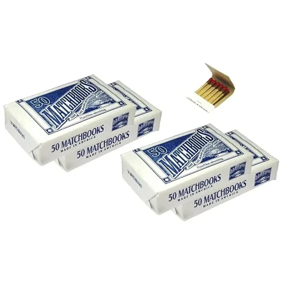 200 Plain White Matches Matchbooks For Wedding, Birthday, Party (4 Boxes)