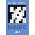thumbnail image 1 of 200 Puzzle With Solution Kakuro Vol 2: Cross Sums Puzzle Book, hard,10x10, 2 puzzles per page (Paperback), 1 of 1