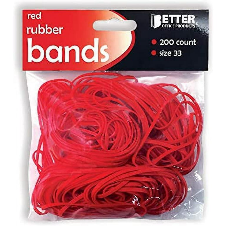 1InTheOffice Extra Large Rubber Bands Red 7 Big Rubber Band, 24/Pack