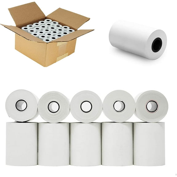 (200 Rolls) 2.25" 2 1/4" x 85' Thermal Paper Works for Dejavoo Terminals Zebra ZQ520/QL420/RW420 Mobile Printer First Data FD130 FD50 FD400 FD55 FD100Ti Thermal Paper BPA Free - Nayelish