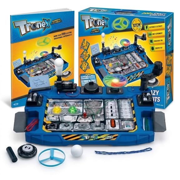 200+ STEM Circuits Science Kit for Kids Ages 8-12, Educational Electronic Engineering Building Set, DIY Circuit Learning Toys for Boys & Girls