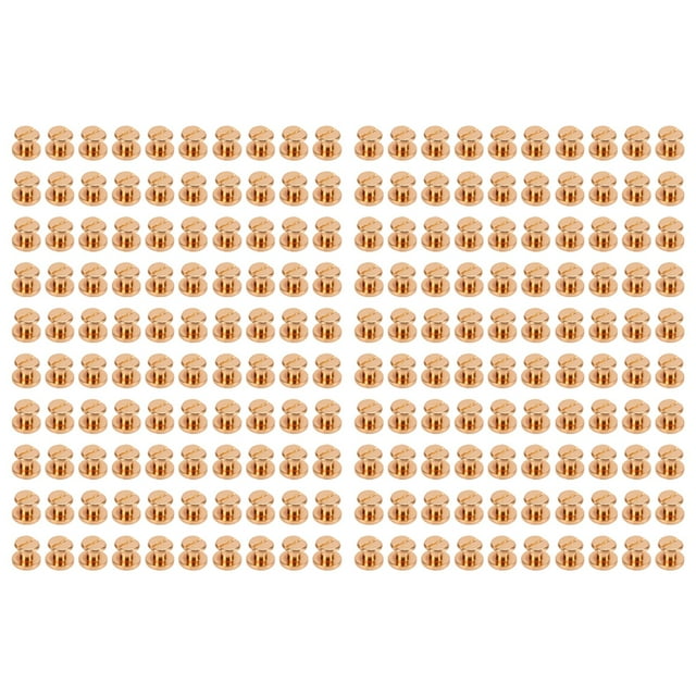 200 Set Book Binding Screw 9x6.5mm DIY Leather Electroplating Uniform ...