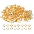 thumbnail image 1 of 200 Set Round Grommets 8mm Dia Metal Eyelets with Washers for Scrapbooking Shoes Clothes Leather Canvas, Gold Tone, 1 of 6