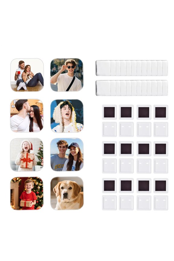 200 Sets Cardboard Magnet Materials for 2x2 in DIY Fridge Magnets, Compatible with Standard Magnet Maker Machines