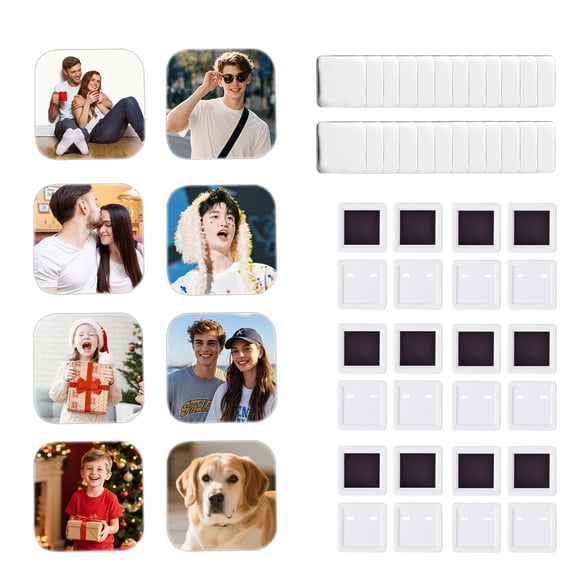 200 Sets Cardboard Magnet Materials for 2x2 in DIY Fridge Magnets, Compatible with Standard Magnet Maker Machines