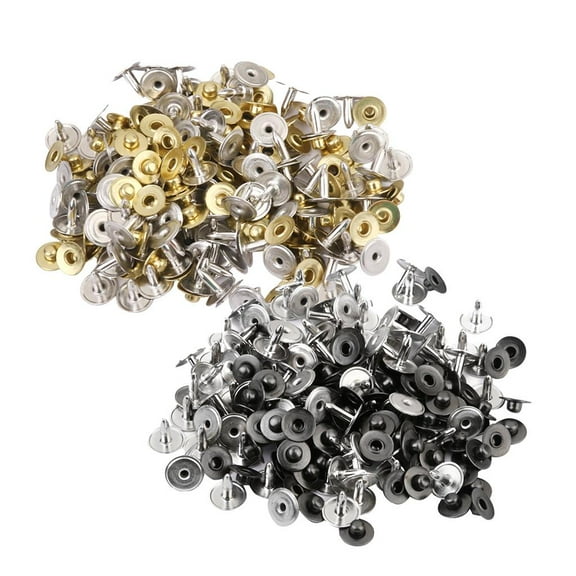 200 Sets Metal Jeans Button for Suspender Trousers Button for DIY Craft 8mm