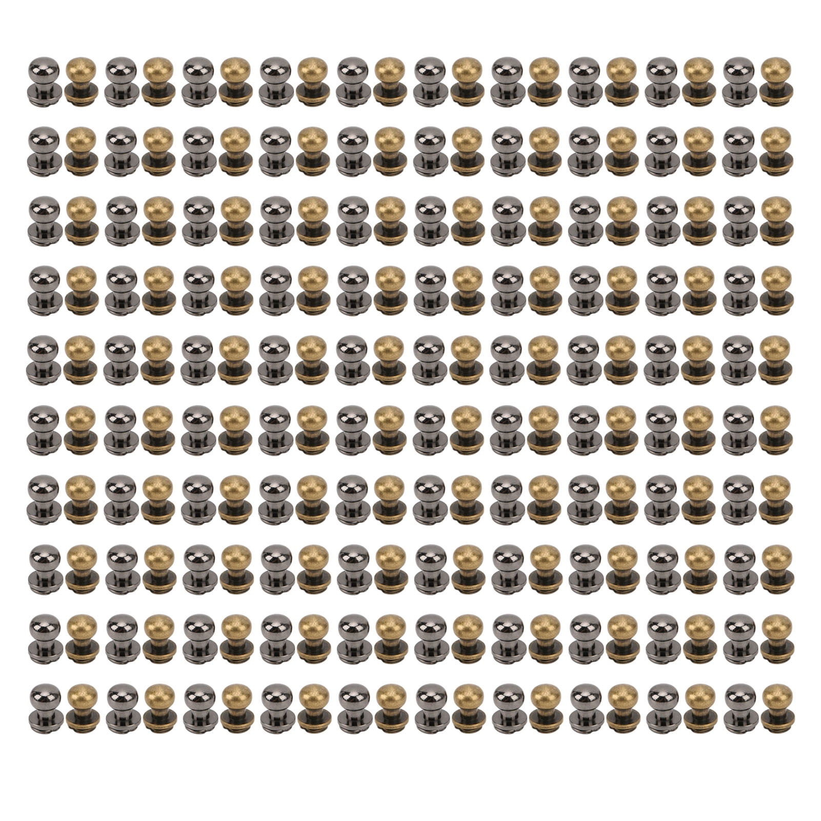 200 Sets Monk Rivet 9x8mm Lightweight Copper Material DIY Leather