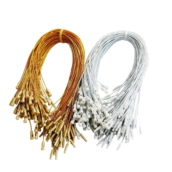 200 Sets Ornament Hanger Christmas Hooks Precut Polyester String with Snap Lock for Holiday Tree Display