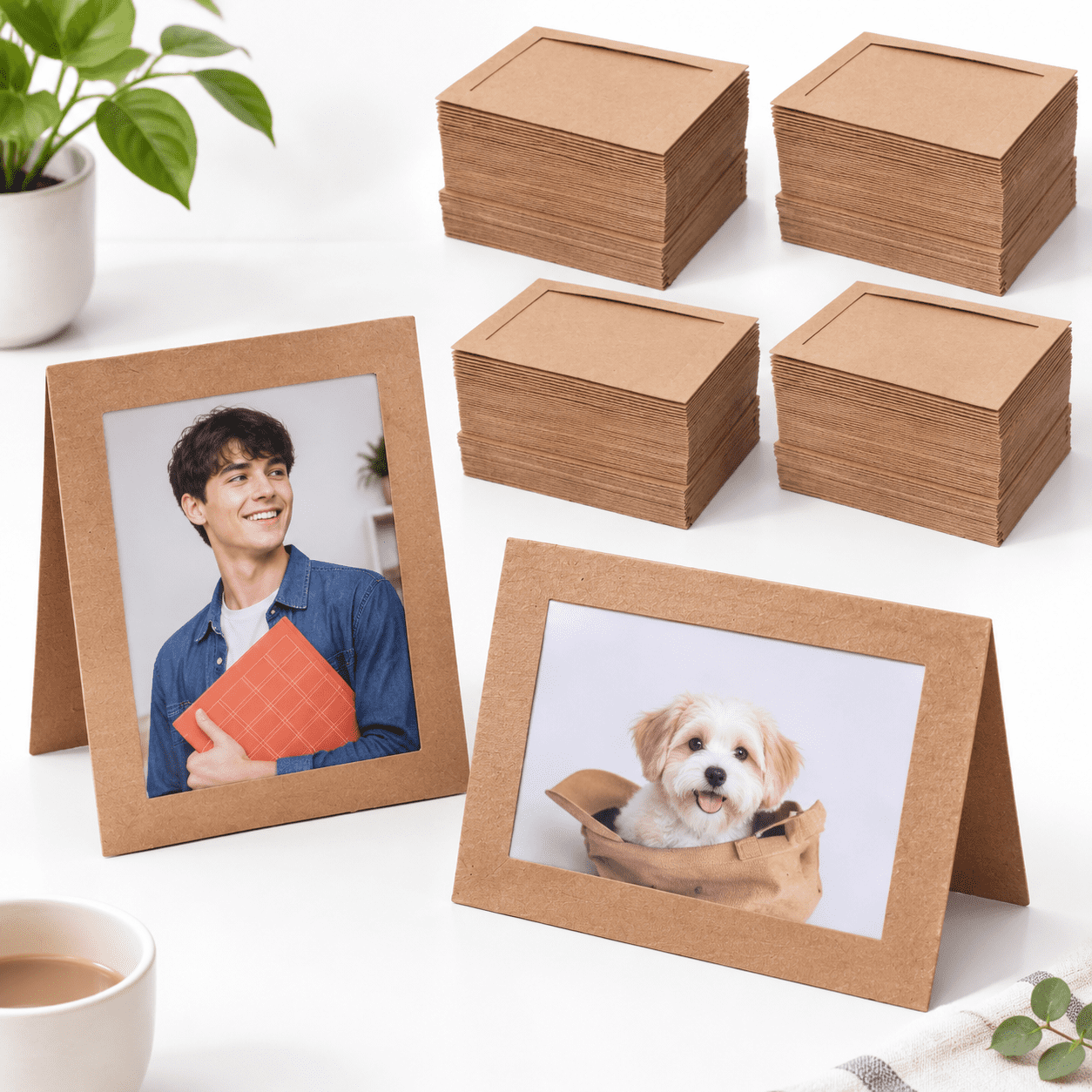200 Sets Photo Frame Cards With Envelopes 4x6 Paper Picture Frames Bulk ...