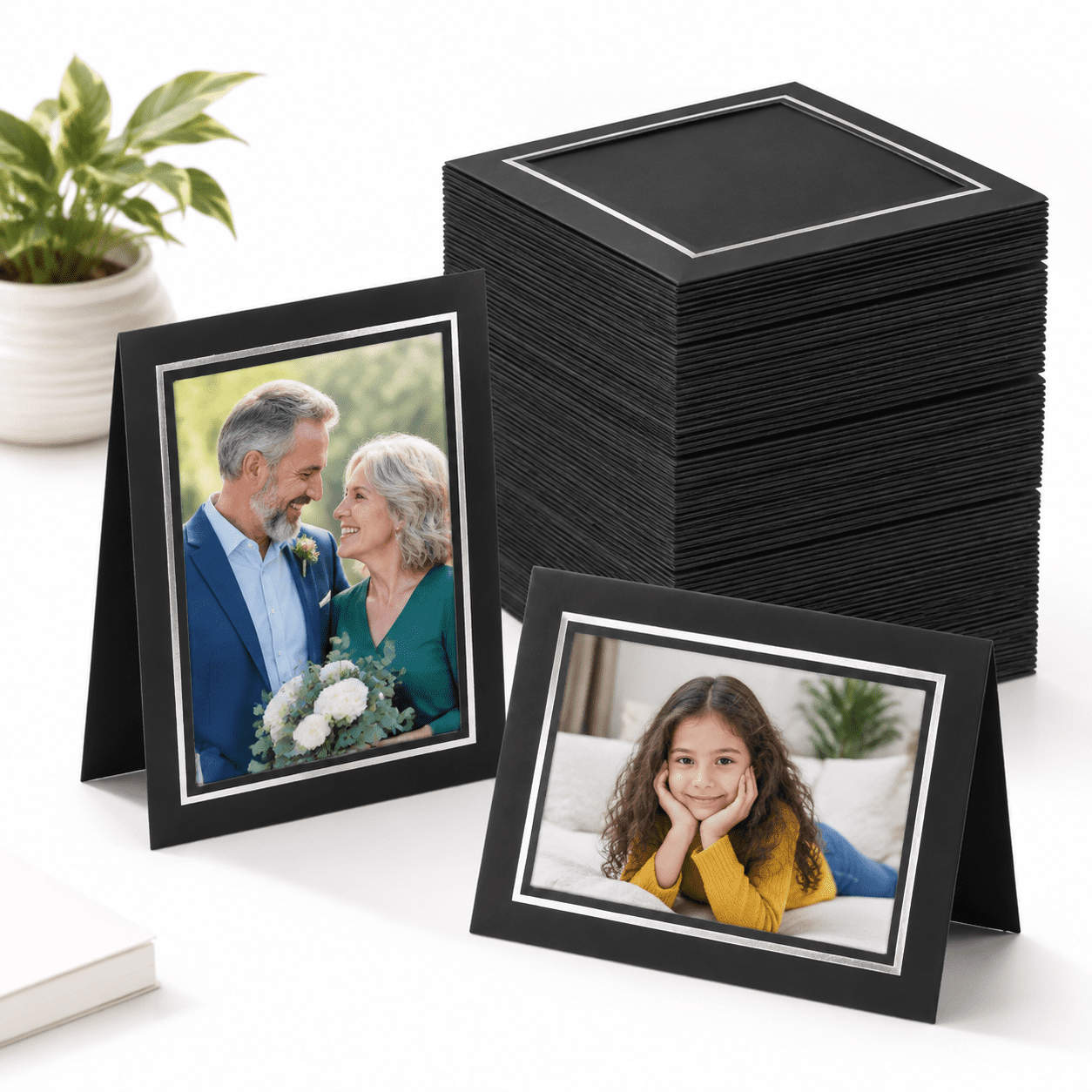 200 Sets Photo Frame Cards With Envelopes 4x6 Paper Picture Frames Bulk ...