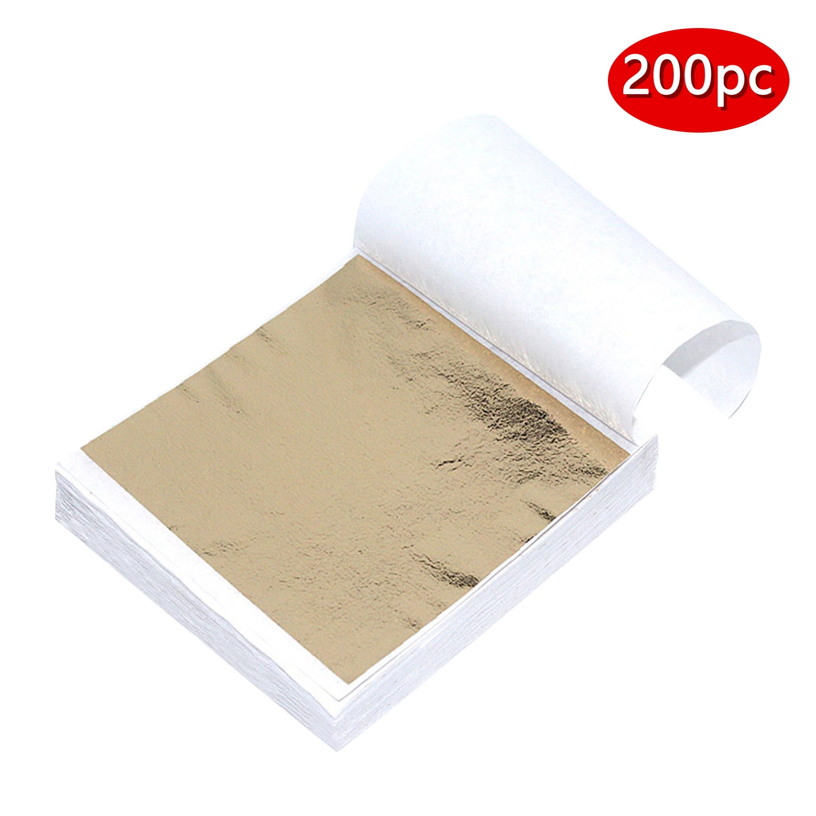 200 Sheets 4x4 In Antique Gold Leaf Sheets Imitation Foil Paper for ...