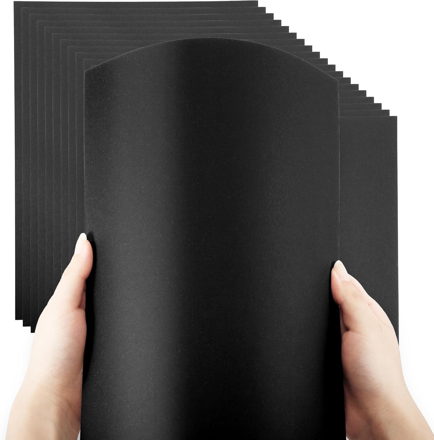 200 Sheets Cardstock,8.5 x 11 Inches Kraft Cardstock,Thick Paper Card Stock 92lb/250gsm,Printer Paper for Invitations Menus Crafts DIY Cards Projects(Black)