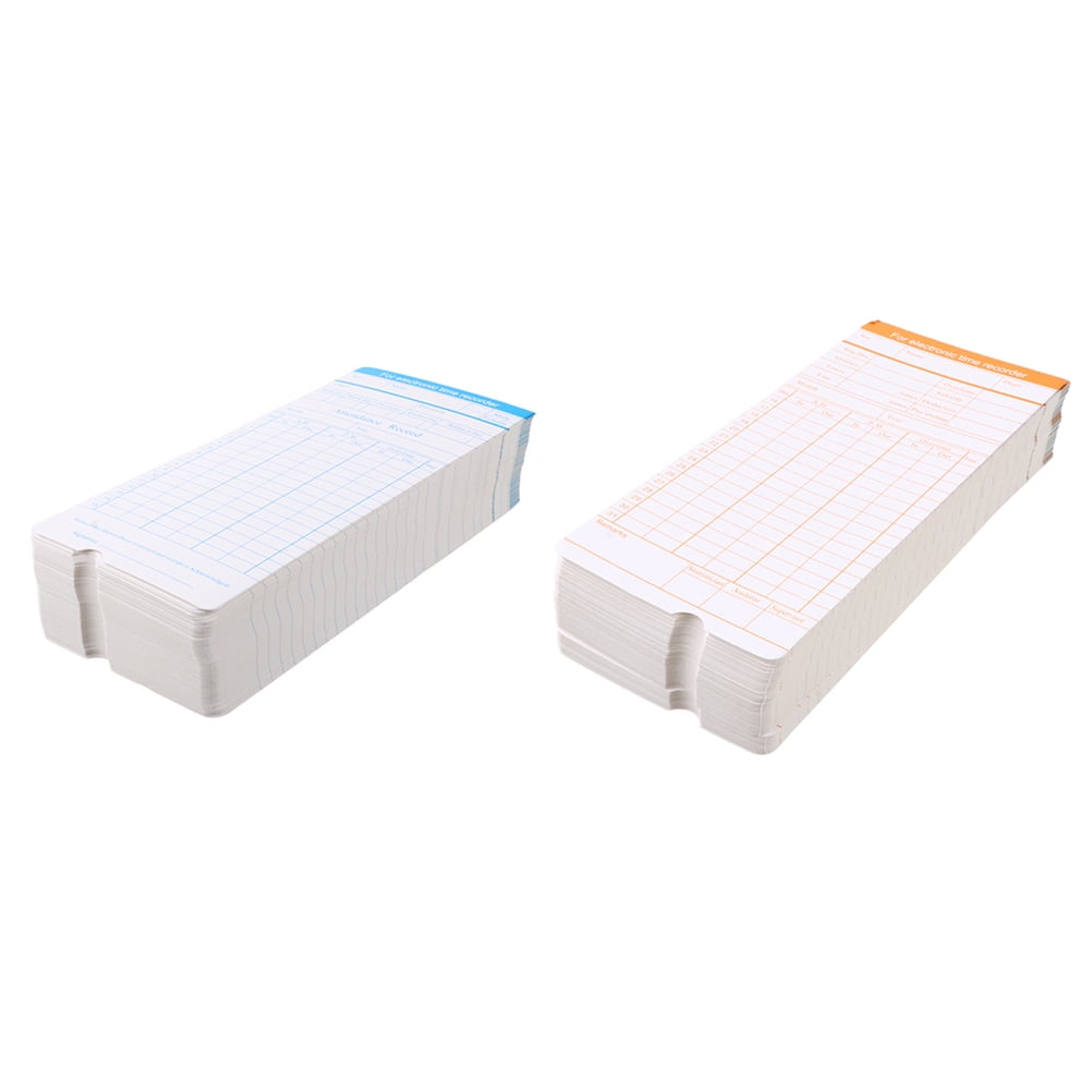Walmart discounts of 200 Sheets English Attendance Card Cards U Punch Clock Clear Duct Tape Staff