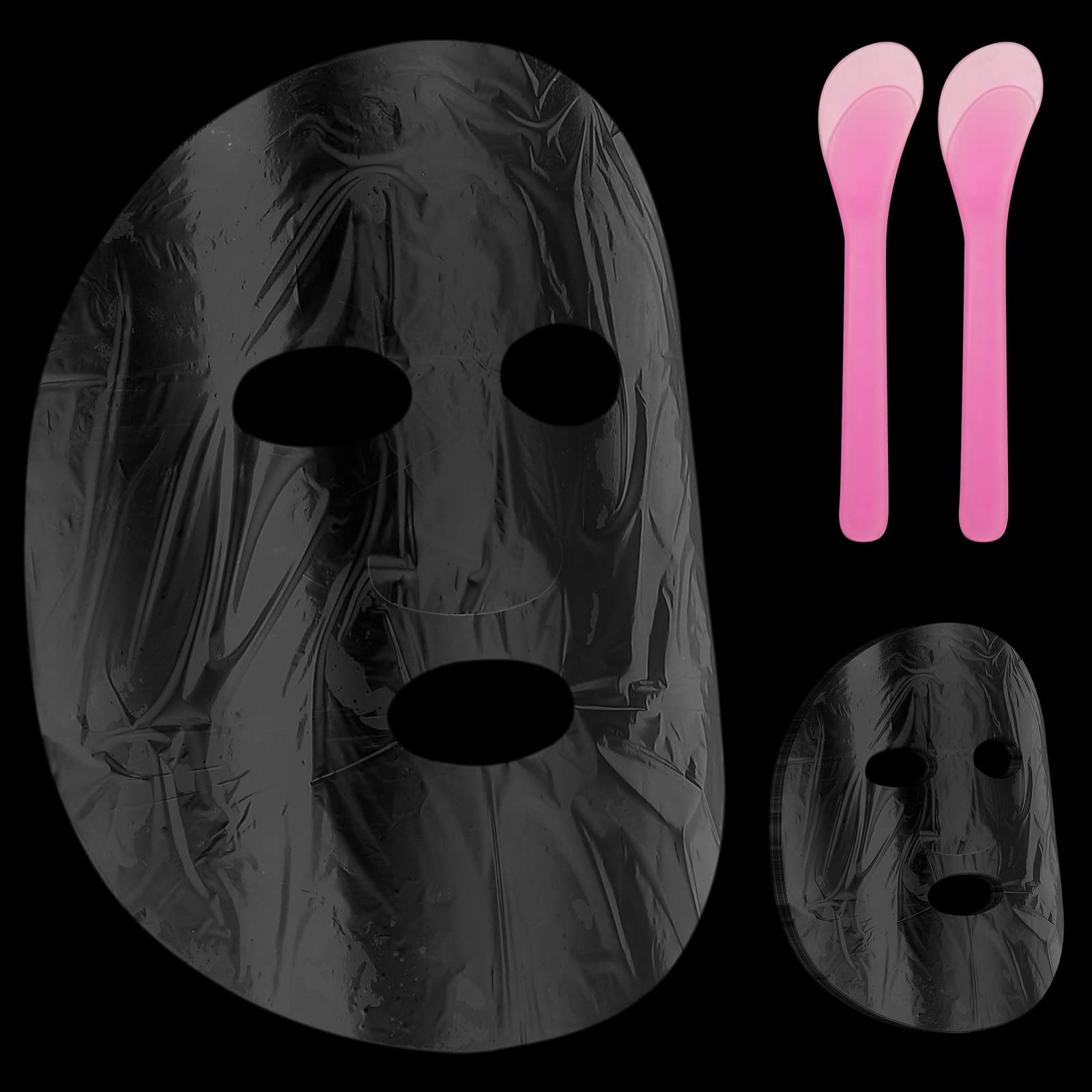 200 Sheets Facial Plastic Mask, Transparent Moisturizing Face Mask