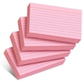 thumbnail image 1 of 200 Sheets Index Cards Topboutique Ruled Note Cards Lined Notecards Pink Flashcards 3 X 5 Inch Lined Flash Cards for Studying, Memo Cards, Office Supply, DIY, To Do List, Presentation,4 Pack, 1 of 7