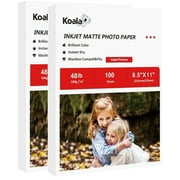 200 Sheets Koala Premium Matte Photo Paper 8.5X11 inches 48lb 180gsm 10 Mil Picture Paper for Inkjet Printers Epson, Canon, Hp