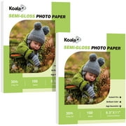 KOALA Semi-Gloss Inkjet/Laser Photo Paper, 8.5" x 11", 200 Sheets, Thin 115gsm 30lb Printer Paper for Brochure, Flyers