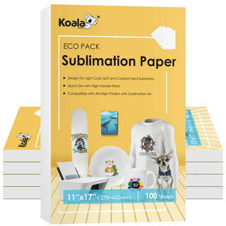 A Sub Sublimation Paper 8.5x11 Inch eco 125g 100 Sheets for Inkjet Printer  with Sublimation Ink Heat Transfer DIY Christmas Gifts on Sublimation