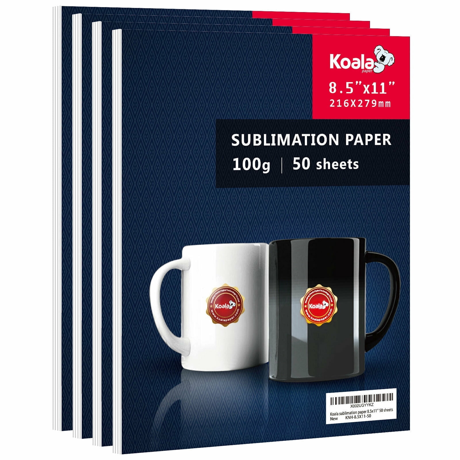 200 Sheets Koala Sublimation Paper 8.5x11 100gsm Sublimation Paper for Sublimat Ink Printers Heat Transfer, Slow Dry Sublimation Paper for T-shirt