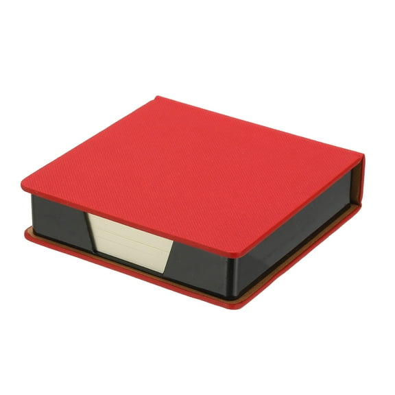 140 Sheets Leather Sticky Notes Holder, 10in Post Notes Holder Storage Box Desktop Mini Case Business Card Holder Memo Pad Organizer for Desk Home Office Books Notebook, Red