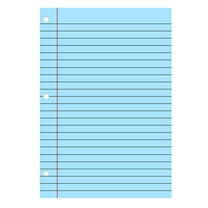 200 Sheets Loose Leaf Paper 8x10.6" Colored Filler Paper College Ruled 3-Hole Punched Lined Paper Notebook Paper for 3-Ring Binders Notepad Writing Note Pads Ideal for Home,Office(Blue,10.6x8")