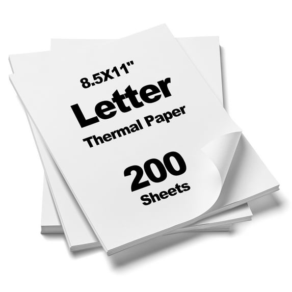 200 Sheets Thermal Printer Paper 8.5'' x 11'' US Letter Size, Folding Thermal Paper Compatible with Portable Thermal Printer, Quick-Dry Advanced Printing Paper for Homework Picture Documents