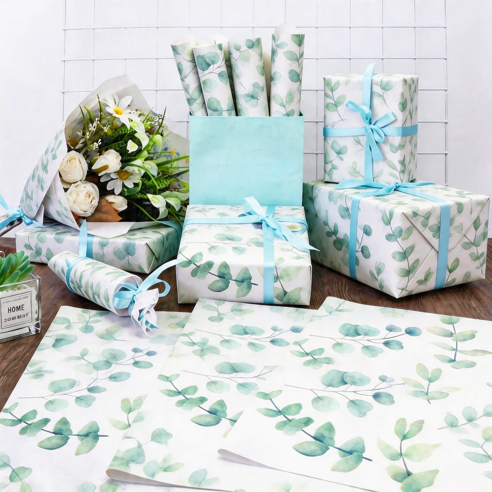 200 Sheets Tissue Paper Vintage Wildflower for Gift Bags Birthday Party Flower Decoration 20x14 in