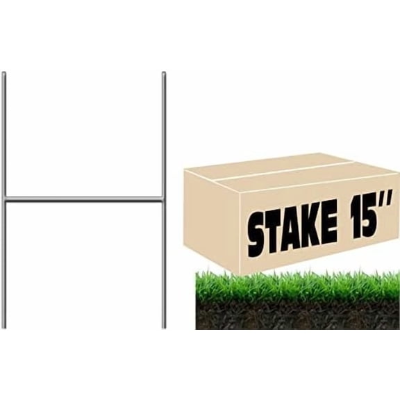 200 Signs Stake H Frame Wire 15'' Tall, Yard Signs Holder Stake 15''x10'' x 9 Gauges use with Corrugated Signs 4mm or 5mm, Ship Same Day UPS (Pkg200Stake15'')$$Garden & Patio