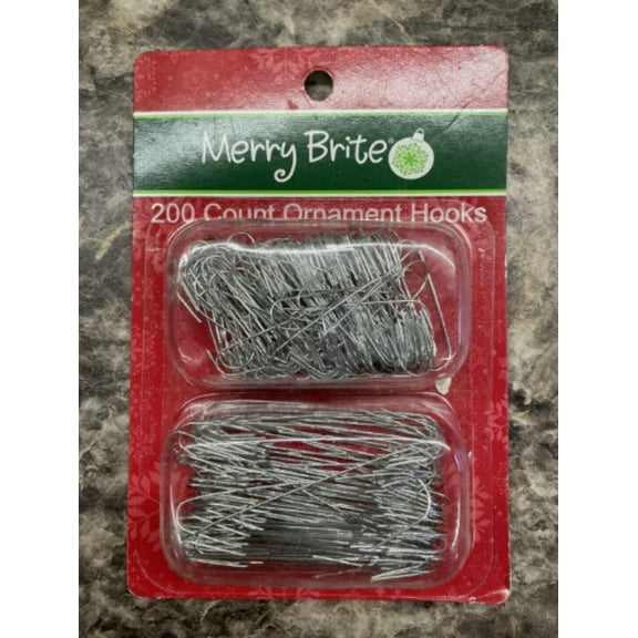 200 Silver Christmas Tree Ornament Hooks