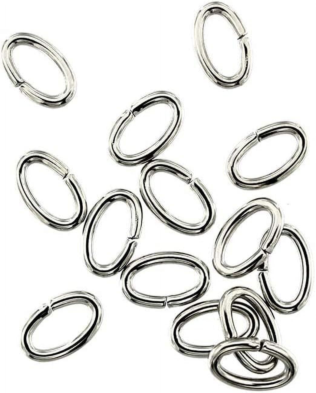 200 Stainless Steel Oval Jump Rings 8Mm X 5Mm X 1.2Mm Open 16 Gauge