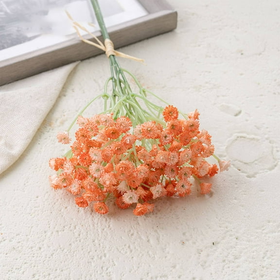 1PCS Natural Orange Dried Flowers Starry Sky Artificial Flower Dried Decorative Mini Chamomile Bouquet For Wedding Floral Arrangements Home Decorations Dried Fall Flowers Fall Decor For Home,Orange