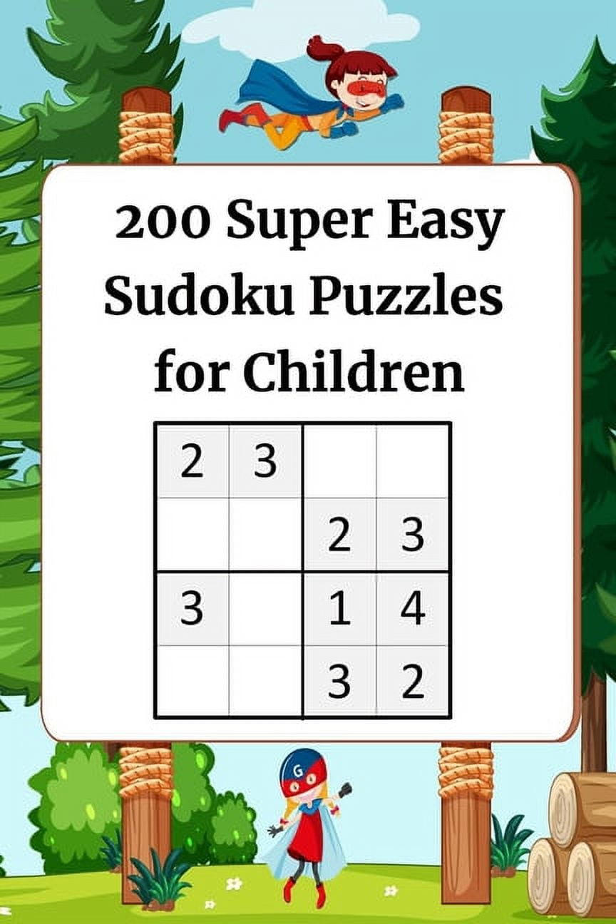 Easy 4x4 Sudoku for Kids: 300 Large Print Easy Sudoku Puzzles For Kids And  Beginners with Solutions at the Back by Faye Press