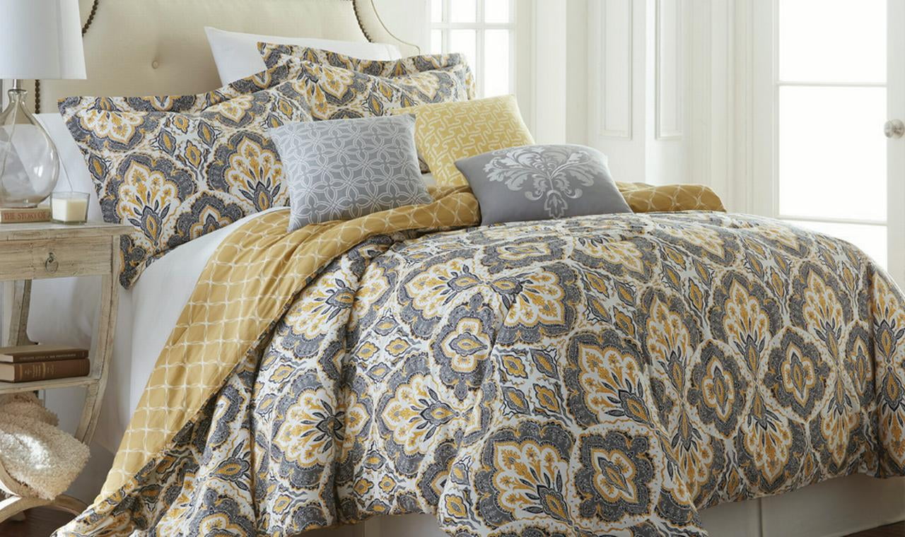 200 Thread Count 100% Cotton 6-piece comforter set Shana King - Walmart.com