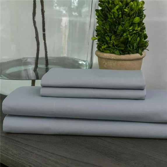 200 Thread Count 100 Percentage Cotton Sheet Set, Grey - Twin Size