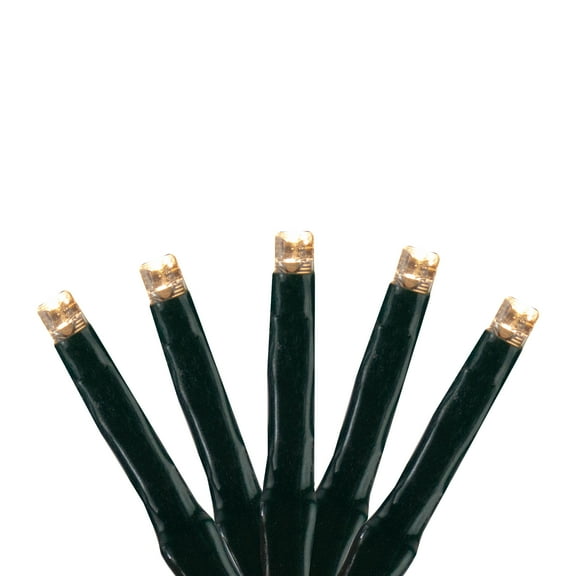 200 Warm White LED M3 Cluster Wide Angle Mini Christmas Lights - 20.5 ft Black Wire