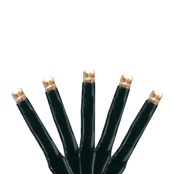 Hofert LED M3 Cluster Wide Angle Mini Christmas Lights - Warm White - 20.5 ft Black Wire - 200ct