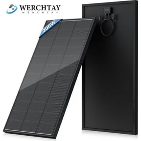 WERCHTAY 200W N-Type 18BB Monocrystalline Solar Panel, 25% High Efficiency 12V PV Module for RV Marine