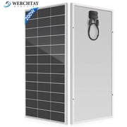 WERCHTAY 200W Solar Panel, 25% High-Efficiency 18BB Monocrystalline Module, 12V Charger for RV, Marine & Home Off-Grid