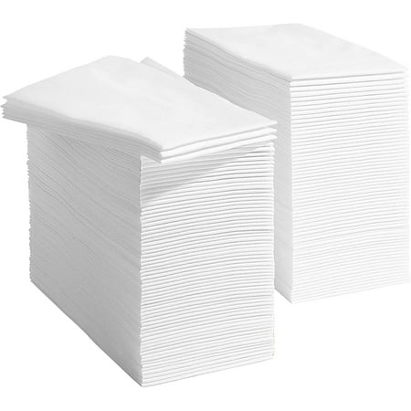 200 White Disposable Bathroom Napkins