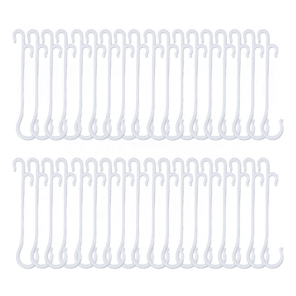 200 White Plastic J Hooks For Tomato Trellis Strong Climbing Plant Support