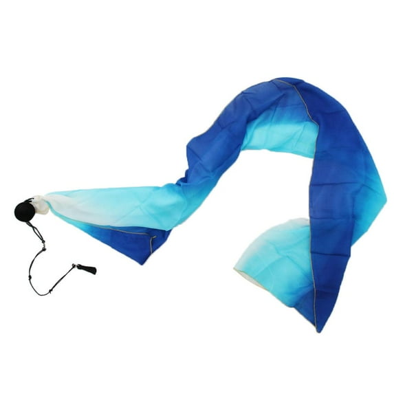 200 X 70cm Scarf Belly Dance Silk Poi Balls Yoga - Blue, as described