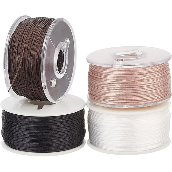 200 Yards 0.1mm Beading Thread 4 Colors for Bracelet Seed Bead Leather Stitching Jewelry Making - Necklace and Sewing String for making