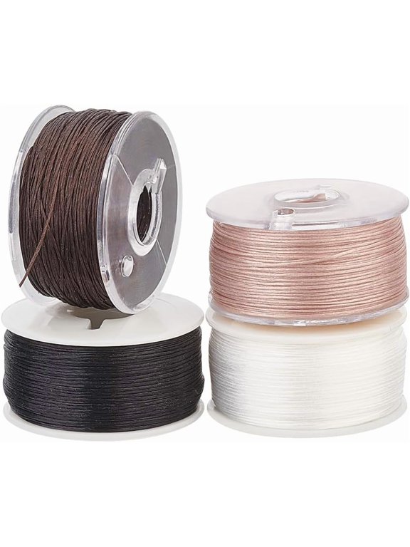 200 Yards 0.1mm Beading Thread 4 Colors for DIY Bracelet Seed Bead Leather Stitching Jewelry Making - Necklace and Sewing String